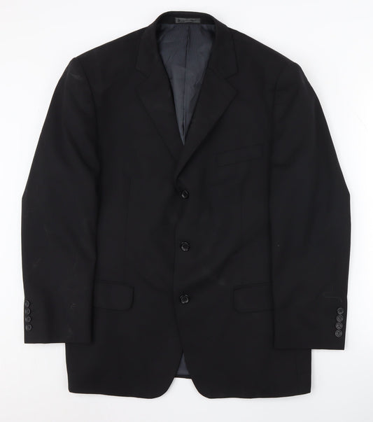 Jack Reid Men's Black Blazer, Size 42 Short Length