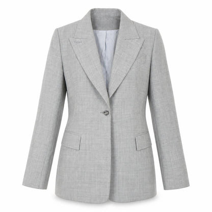 Oasis Women's Grey Check Suit Jacket Size 10