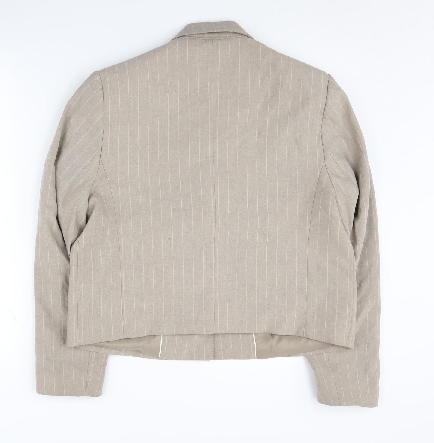 MNG Beige Suit Jacket Women's Size L, Two-Button