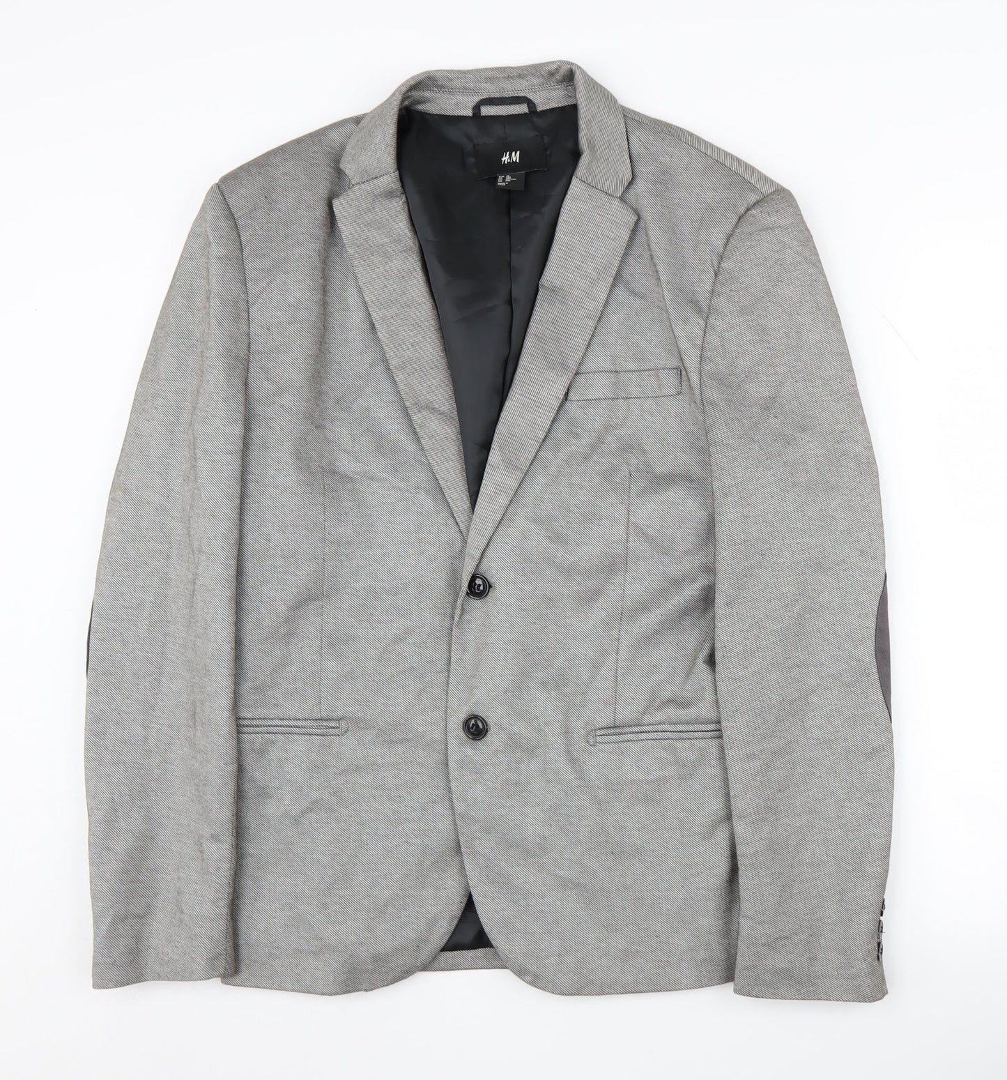 H&M Men's Grey Blazer, Size 38R, Casual Jacket