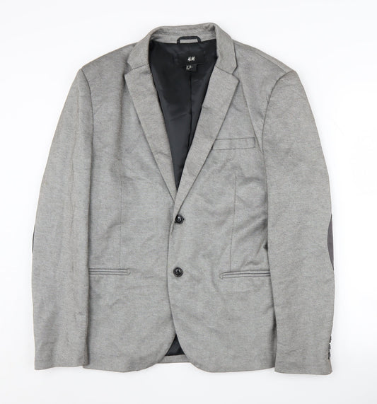 H&M Men's Grey Blazer, Size 38R, Casual Jacket