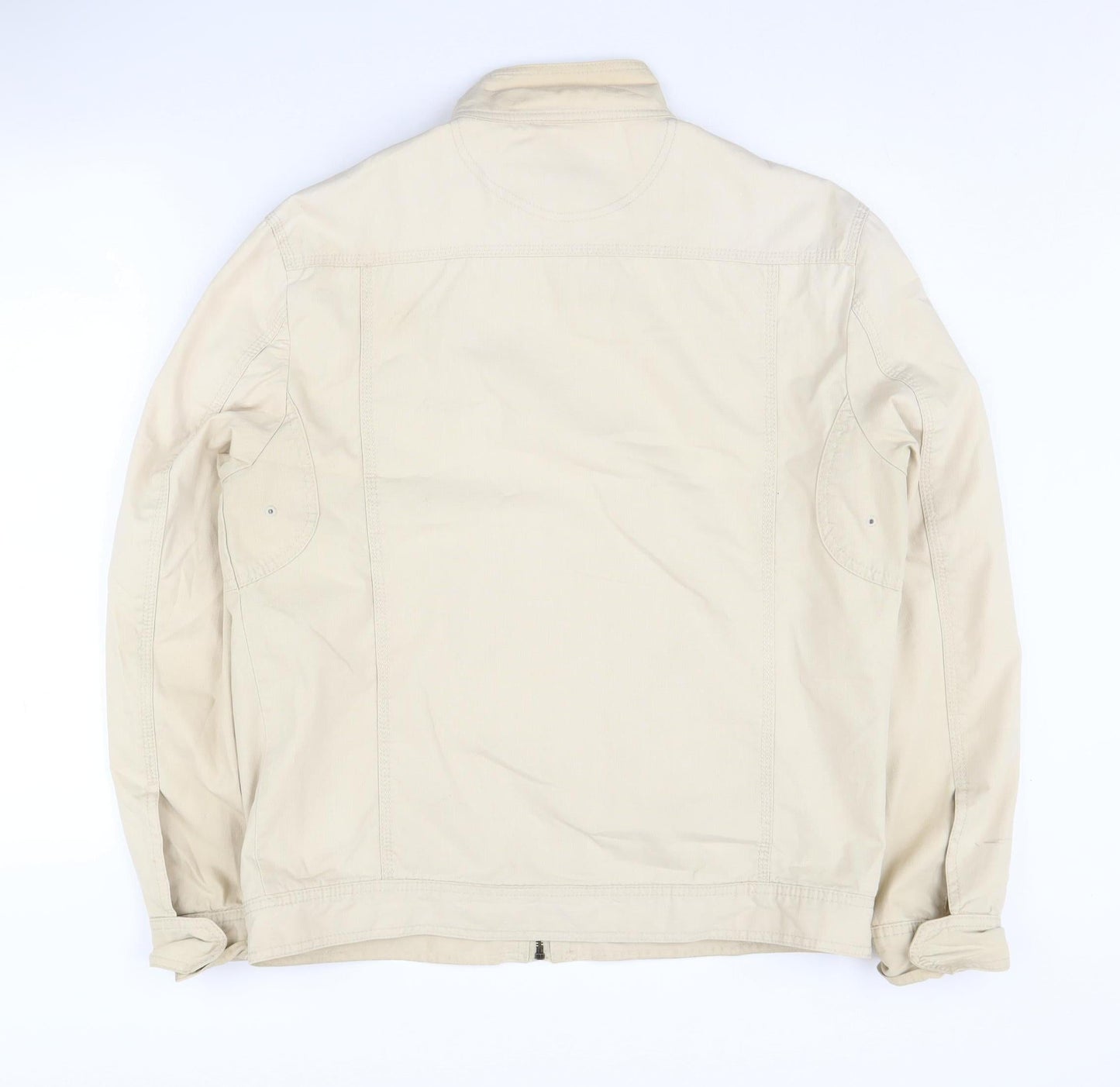 Next Men's Beige Basic Jacket M Full Zip Casual