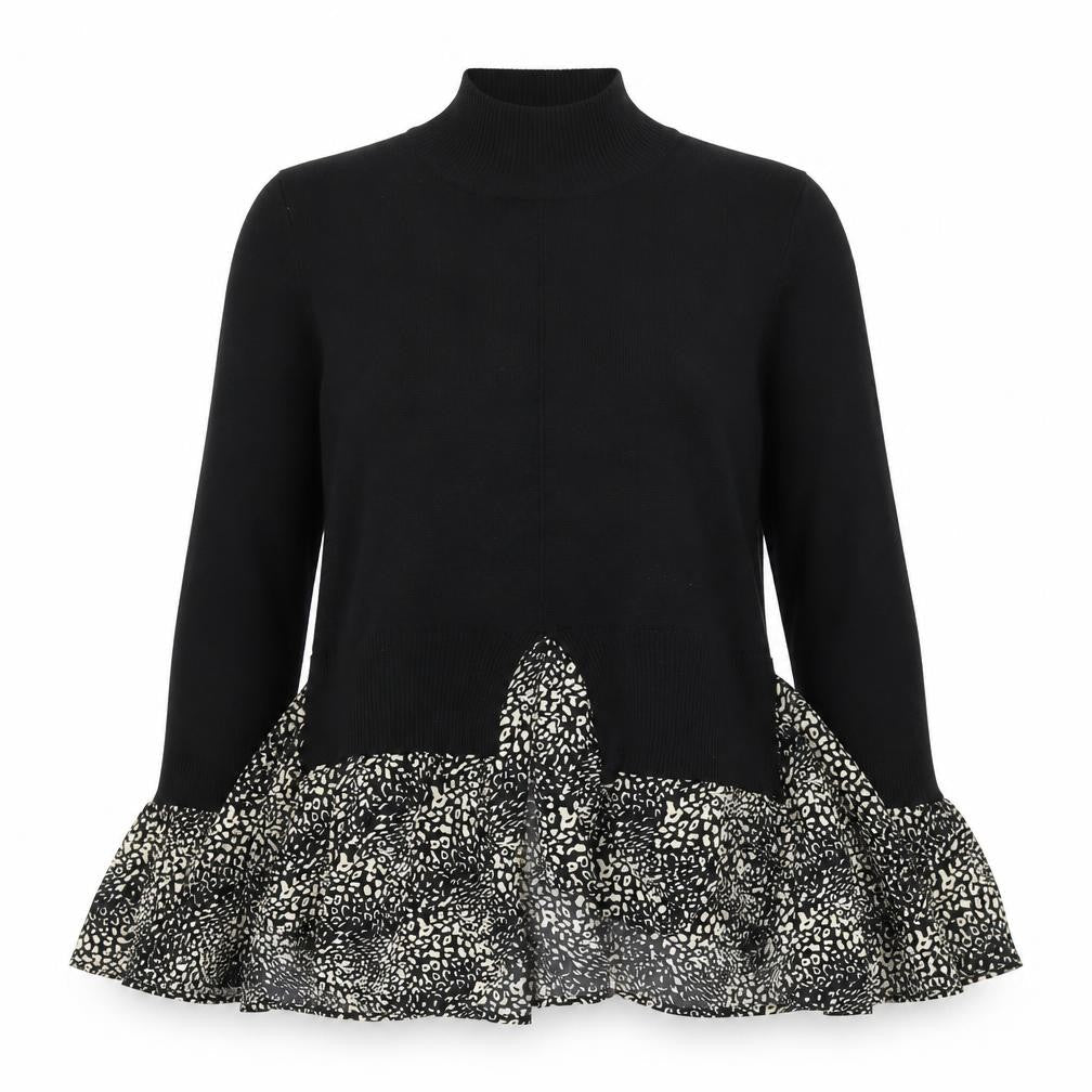 Roman Women's Black High Neck Jumper M