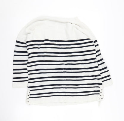 White Stuff Women's Striped Jumper, Size 12, Round Neck