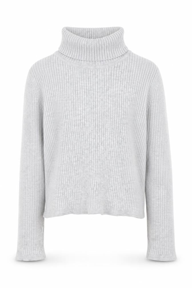 Lefties Girls Grey Roll Neck Pullover Jumper Size 5-6 Years