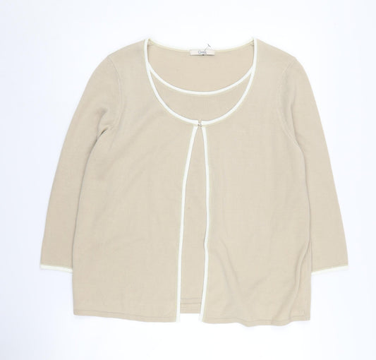 Marks and Spencer Women's Beige Cardigan Size 16