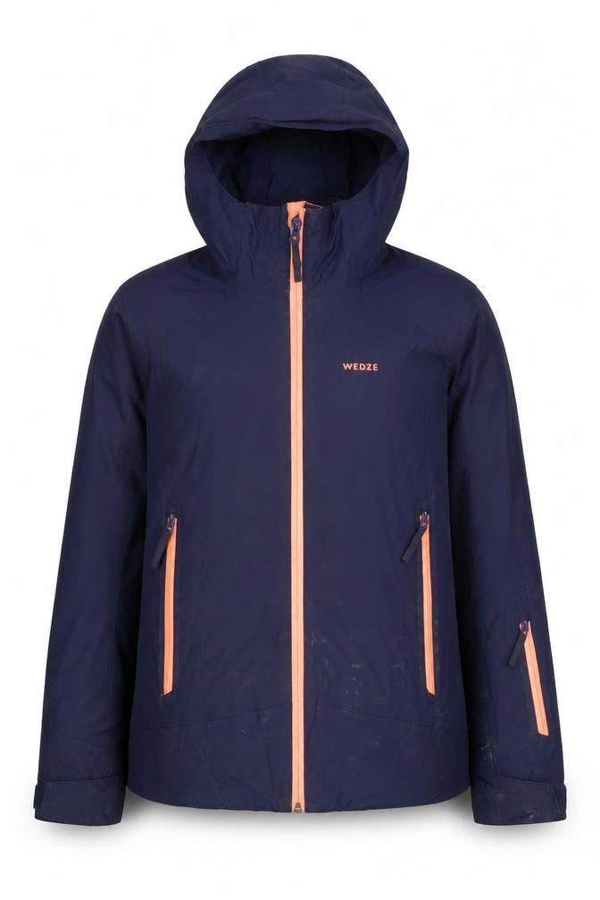 Wedze Girls Blue Ski Jacket 12 Years Hooded Waterproof