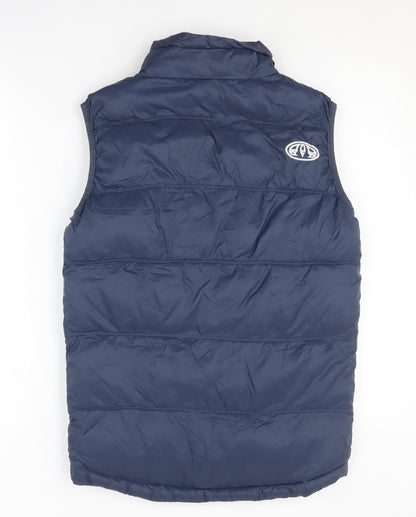 Back view of Animal boys’ blue bodywarmer 13-14 years