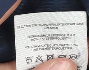 Close-up detail of Animal boys’ blue bodywarmer 13-14 years