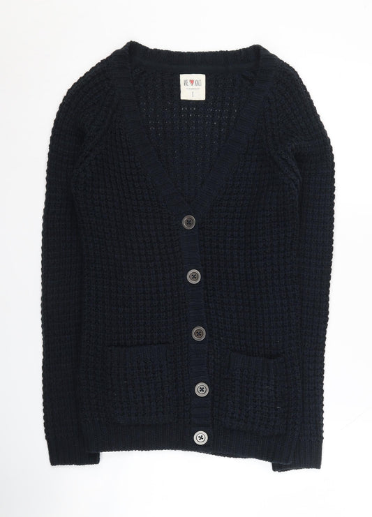 Clockhouse Women's Black V-Neck Knit Cardigan S