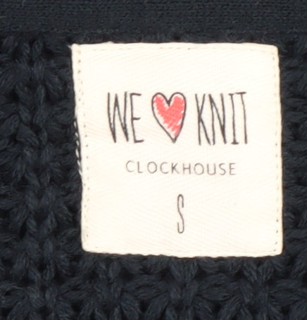 Clockhouse Women's Black V-Neck Knit Cardigan S