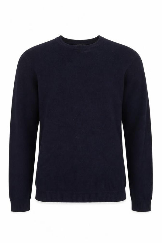 Massimo Dutti Men's Blue Pullover Jumper - Size M