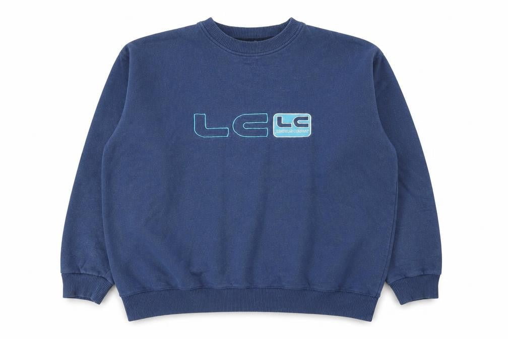 Lee Cooper Men's Blue Medium Logo Pullover Sweatshirt