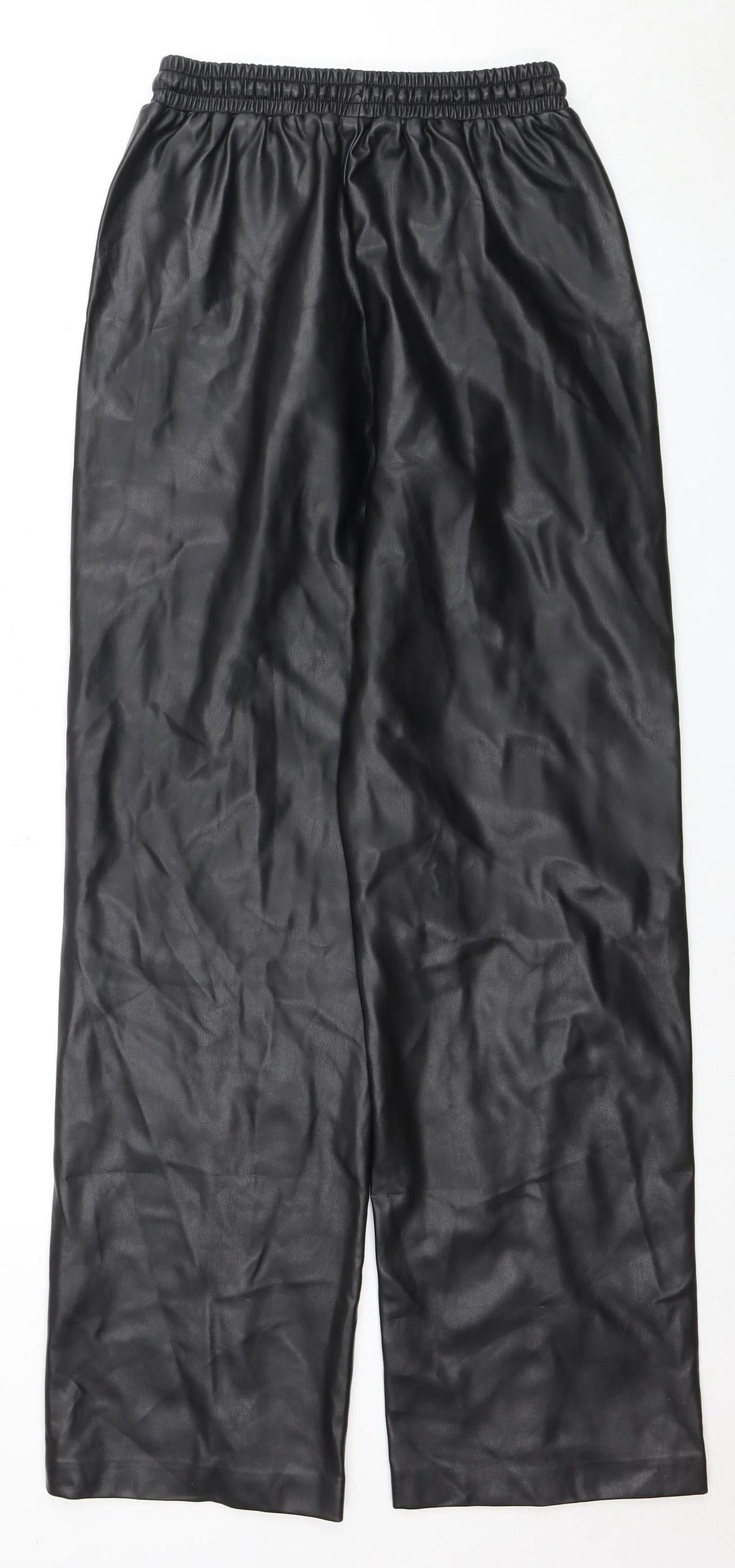 River Island Women's Black Straight-Leg Trousers Size 10