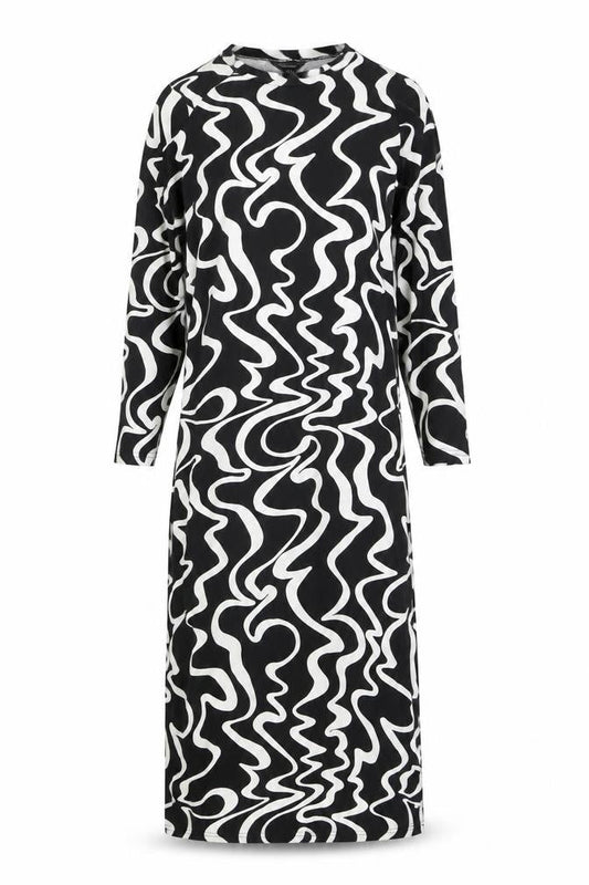 New Look Women's Black Geometric Dress S