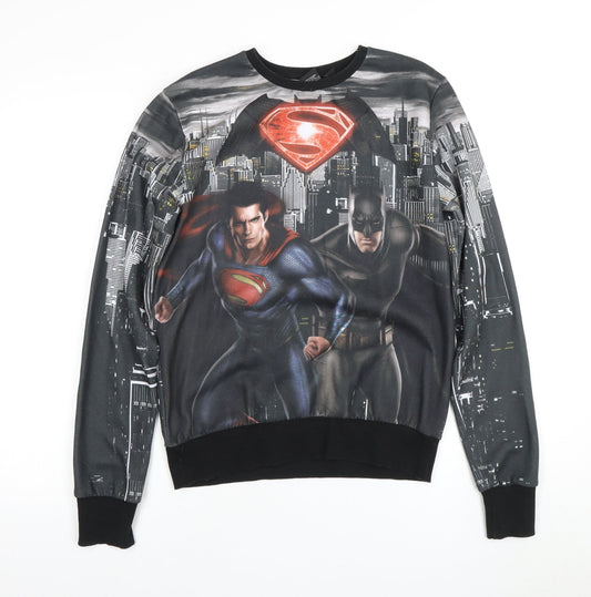 Men's Multicoloured Batman Superman Graphic Sweatshirt Size S