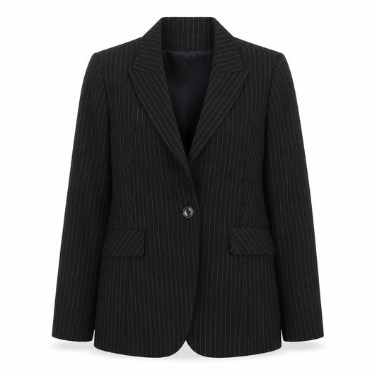 Hobbs Women's Black Pinstripe Blazer Size 14