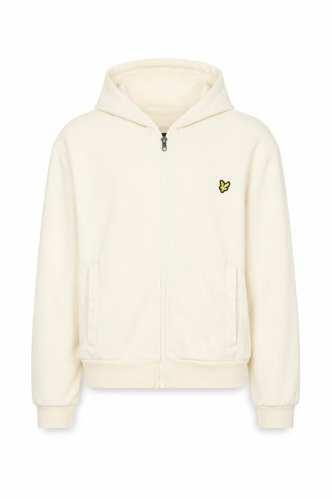 Lyle & Scott Girls Ivory Full Zip Hoodie, Size 12-13 Years