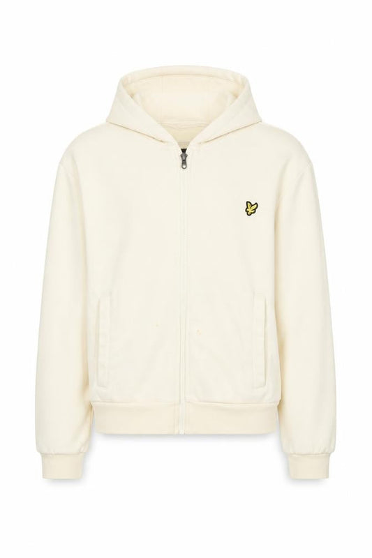 Lyle & Scott Girls Ivory Full Zip Hoodie, Size 12-13 Years