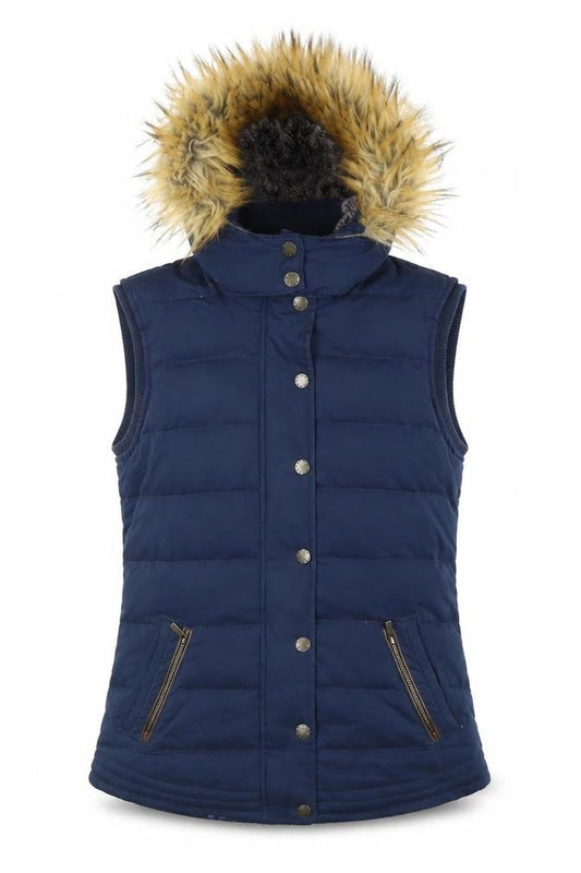 FatFace Women's Blue Hooded Waistcoat Size 8