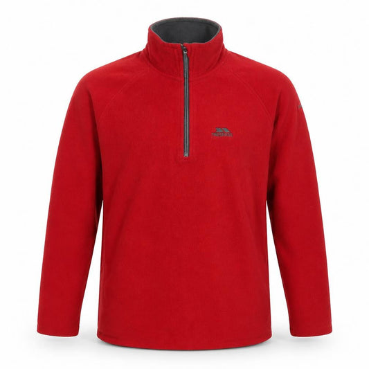 Trespass Men's XS Red Fleece 1/4 Zip Sweatshirt