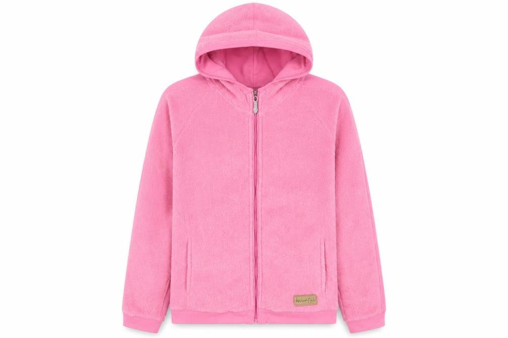 Weird Fish Girls Pink Fleece Jacket, Size 7, Casual