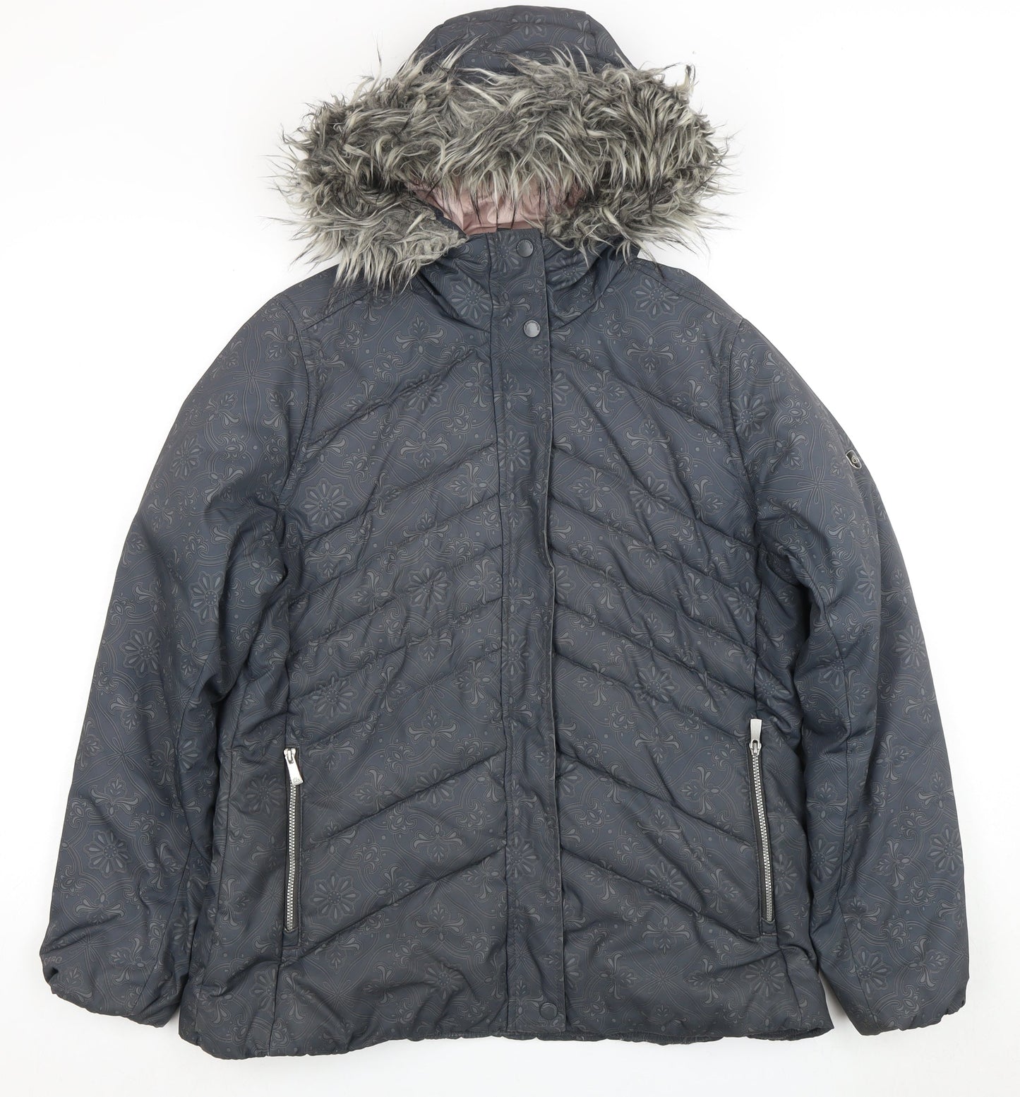 Craghoppers Women's Grey Puffer Jacket Size 12