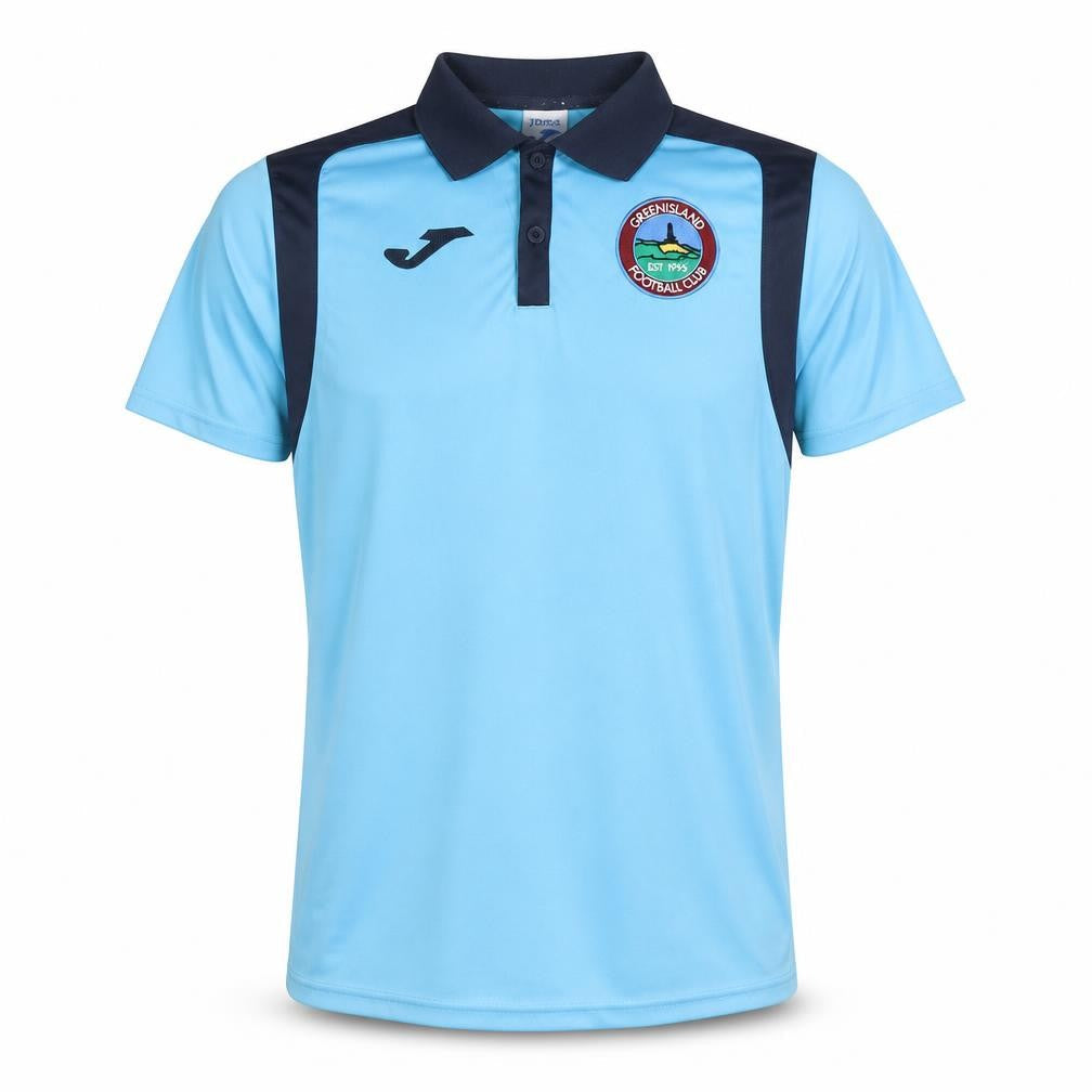 Joma Men's Blue Colourblock Football Polo Shirt S