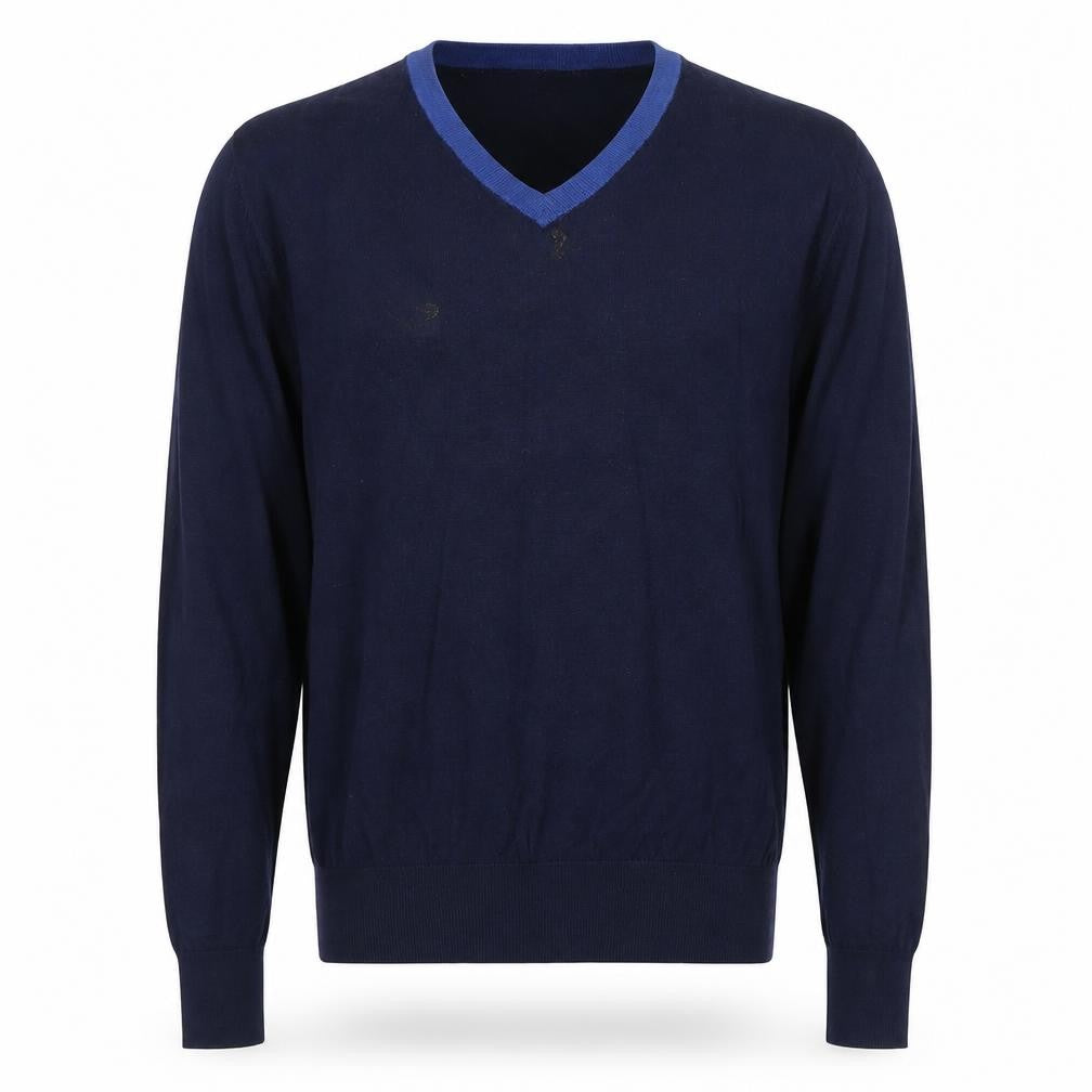 Tommy Hilfiger Men's Blue V-Neck Pullover Jumper M