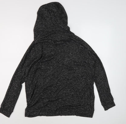 Abercrombie & Fitch Kids Girls Black Hooded Cardigan 11-12 Years