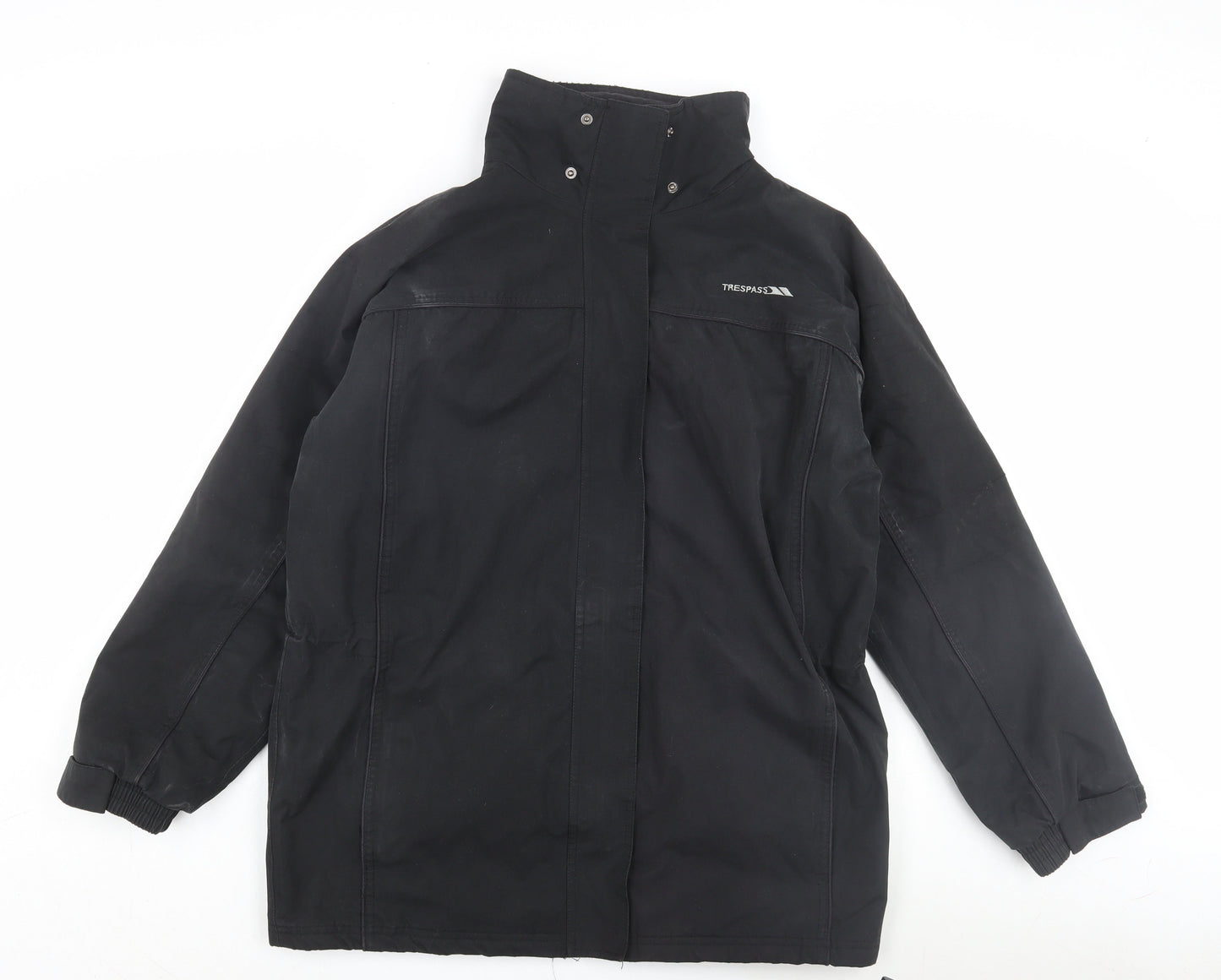 Trespass Men's Black Parka Jacket, Size L, Waterproof
