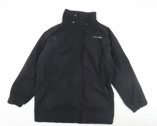Trespass Men's Black Parka Jacket, Size L, Waterproof