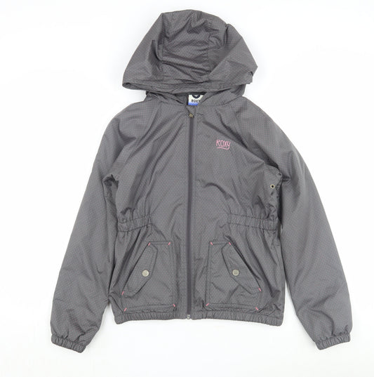 Roxy Girls Grey Windbreaker Jacket 12 Years