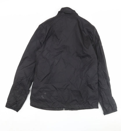 Back view of Puma boys’ black basic jacket, 14 years, logo accents