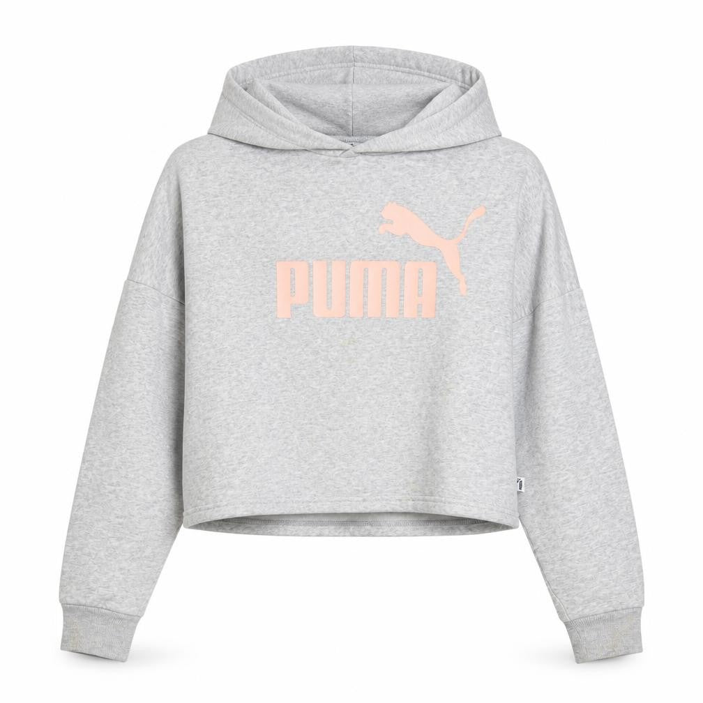 Puma Teens Grey Hoodie - Logo Accents