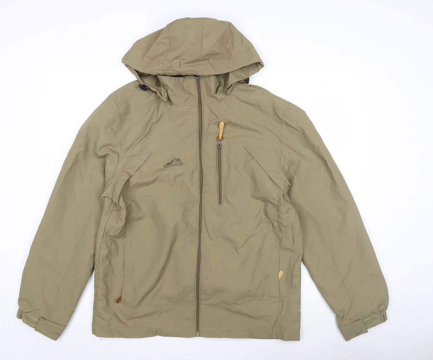 Outdoor Men's Green S Windbreaker Hooded Jacket