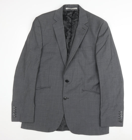 Alexandre Savile Row Grey Wool Men's Blazer 40L