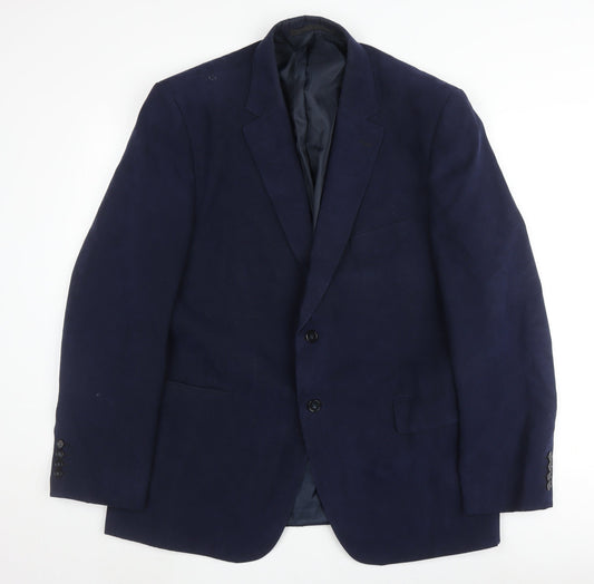 Marks and Spencer Men's Blue Blazer 44R, Two-Button