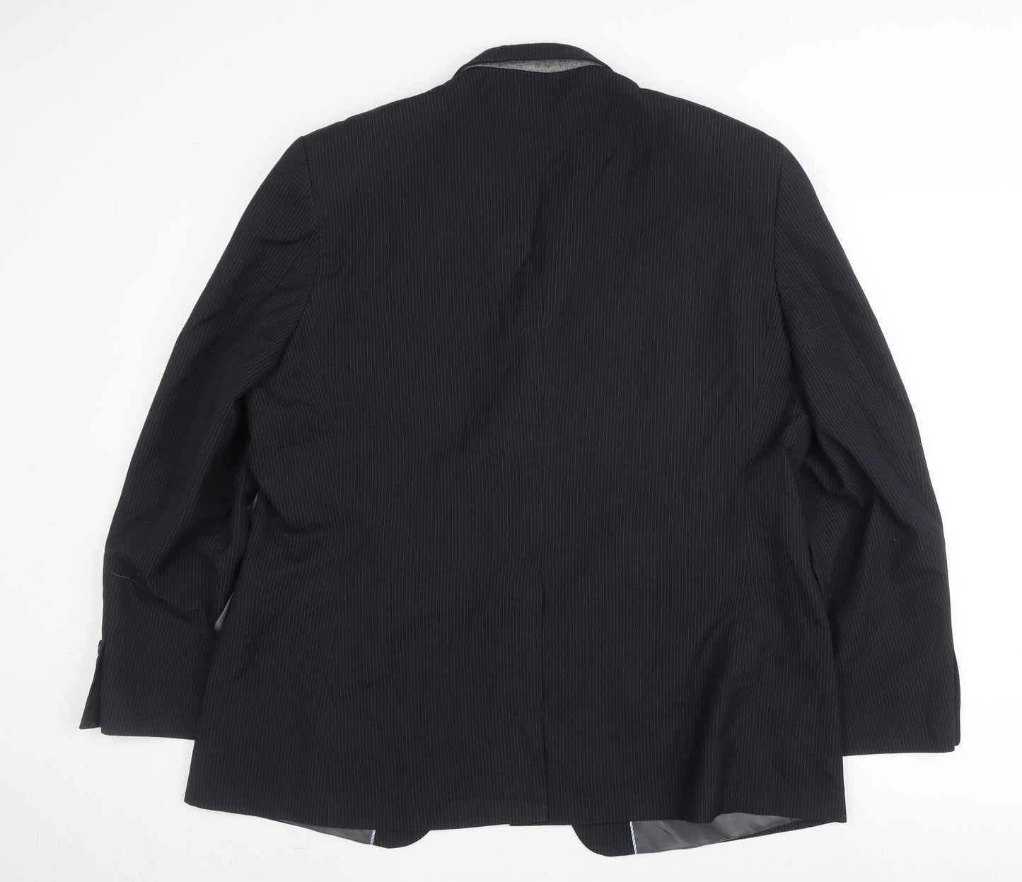 Haggar Men's Black Striped Suit Jacket 46R