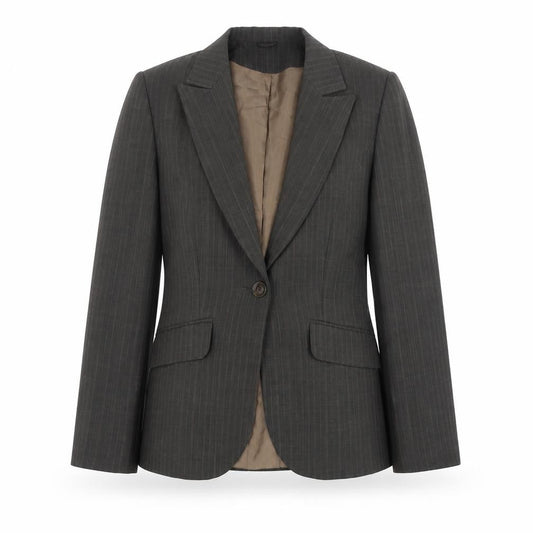 Bay Women's Grey Pinstripe Blazer Size 12