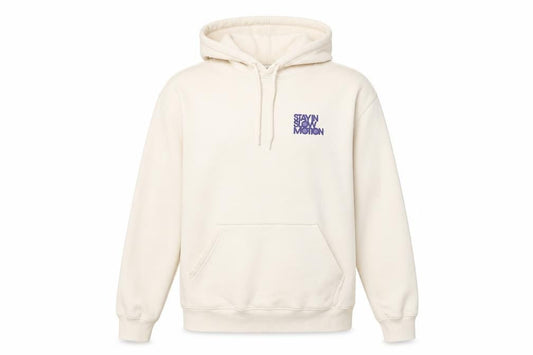 H&M Mens Ivory Hoodie S Relaxed Fit Graphic Design