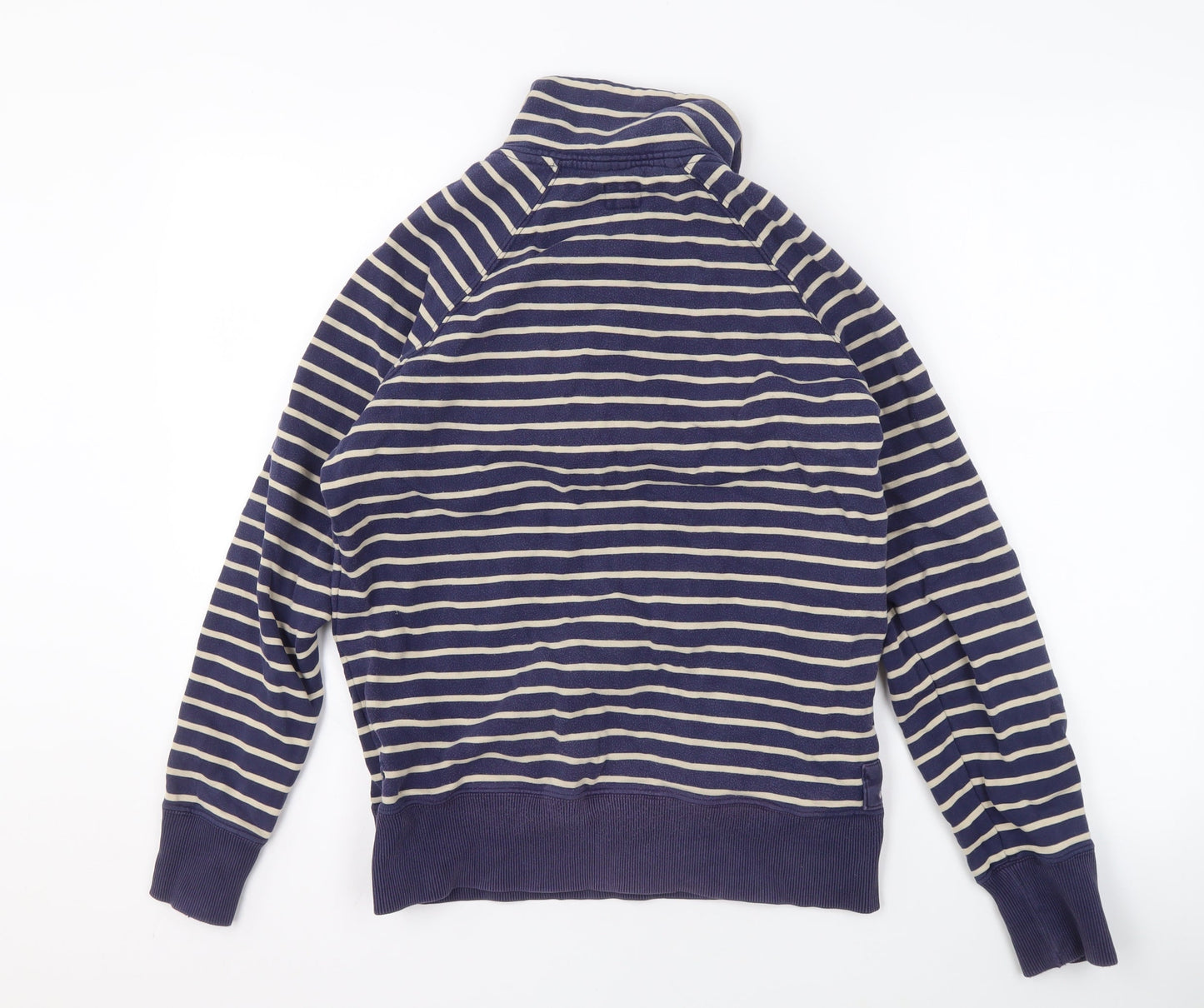 Joule Women's Blue Striped Sweatshirt, Size 12