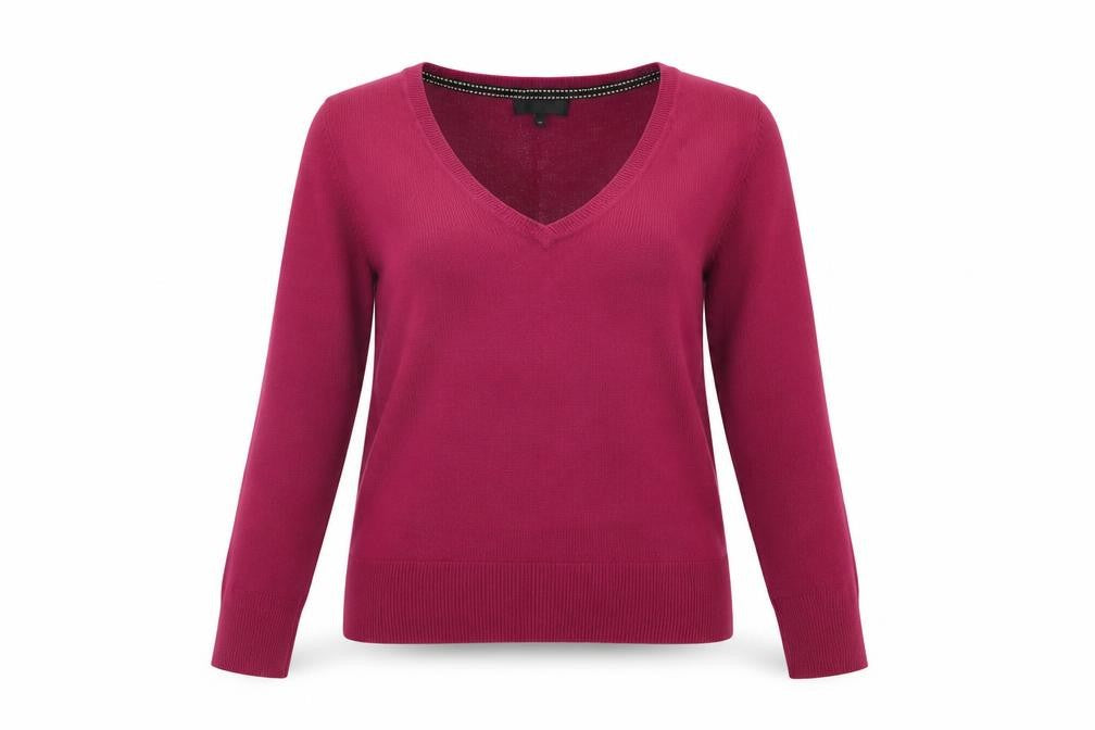Next Women's Red V-Neck Pullover Jumper Size 12