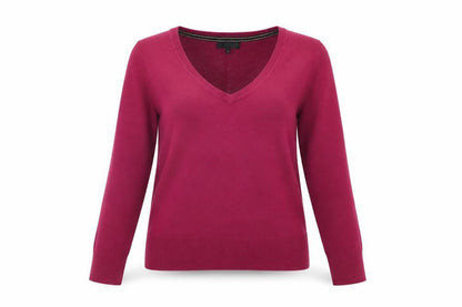 Next Women's Red V-Neck Pullover Jumper Size 12