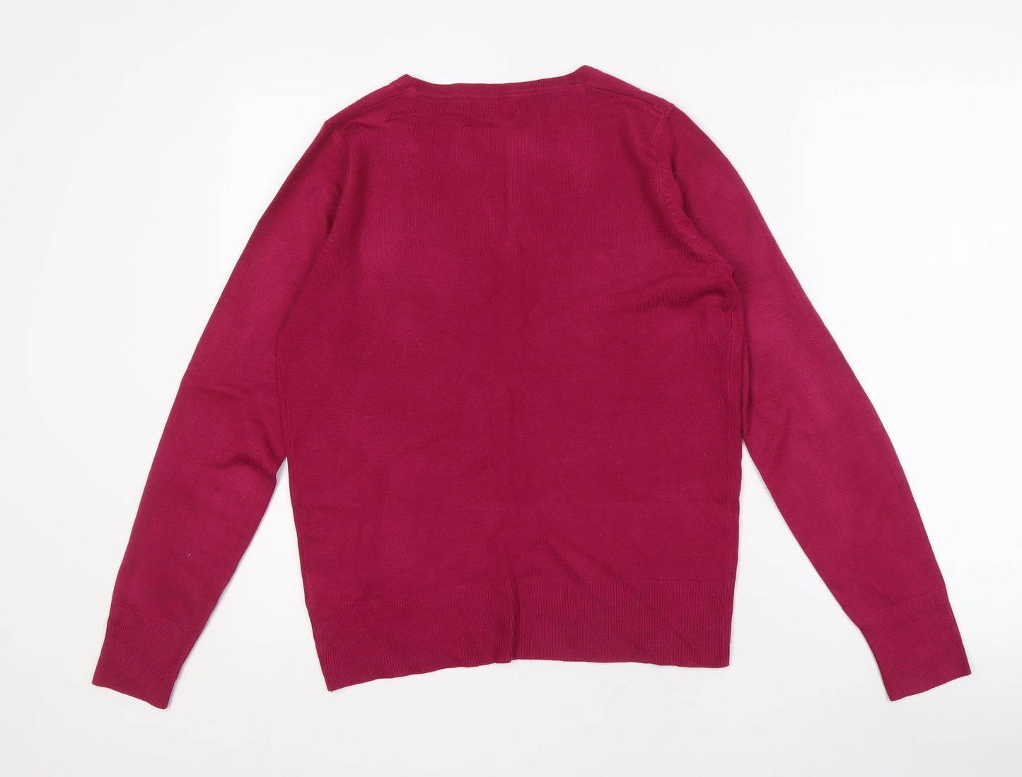 Next Women's Red V-Neck Pullover Jumper Size 12