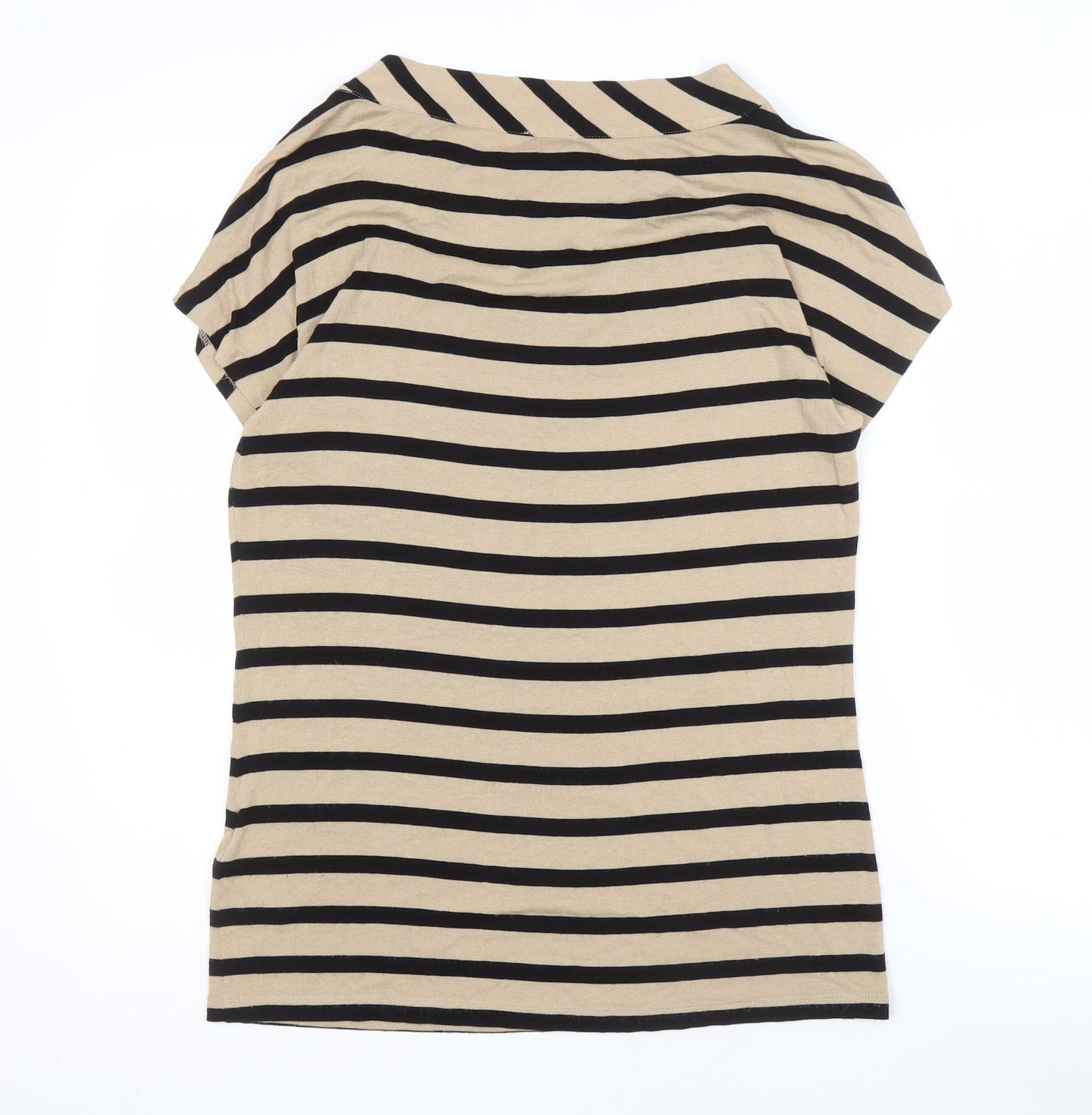 Phase Eight Women's Beige Striped Bow Blouse, Size 12