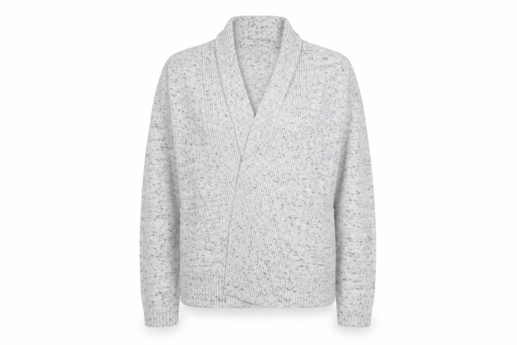Honor Millburn Women's Grey Open front Cardigan, L, Open-Knit Relaxed Fit