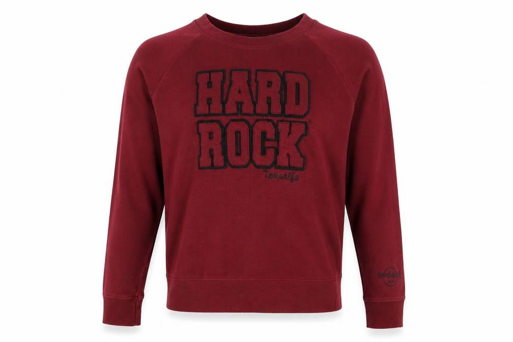 Hard Rock Cafe Red Sweatshirt, Medium, Unisex Adults, Graphic Print