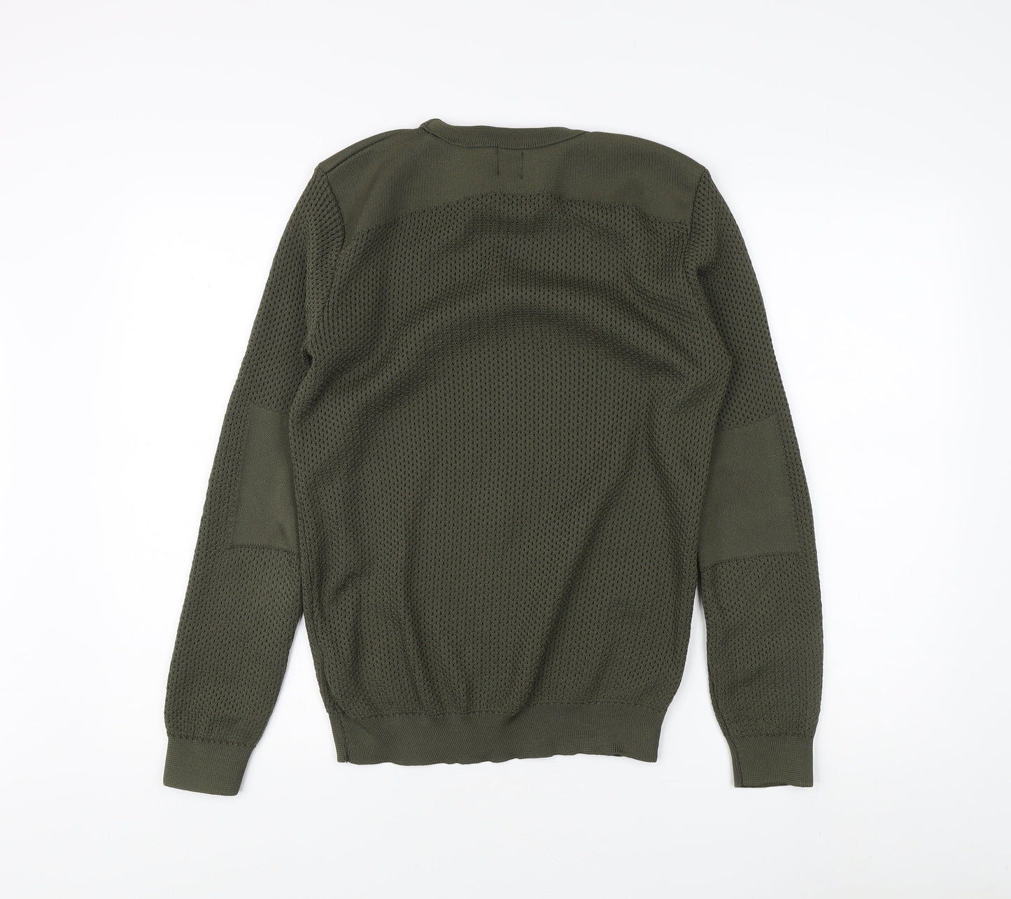 River Island Men's Green Knit Pullover Sweatshirt S