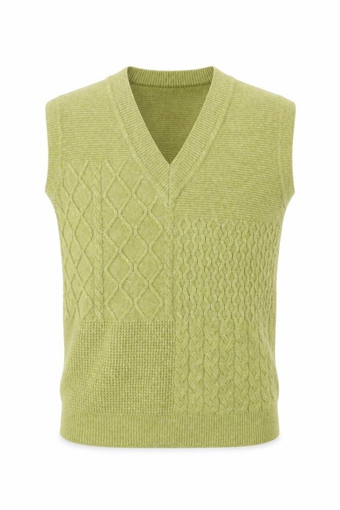 NEXT Men’s Green Cable-Knit Vest S